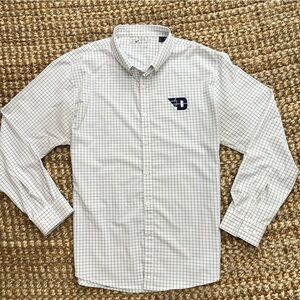 Dayton Flyers HL Sport Performance Button Down Shirt Blue White (Large) Luckurt
